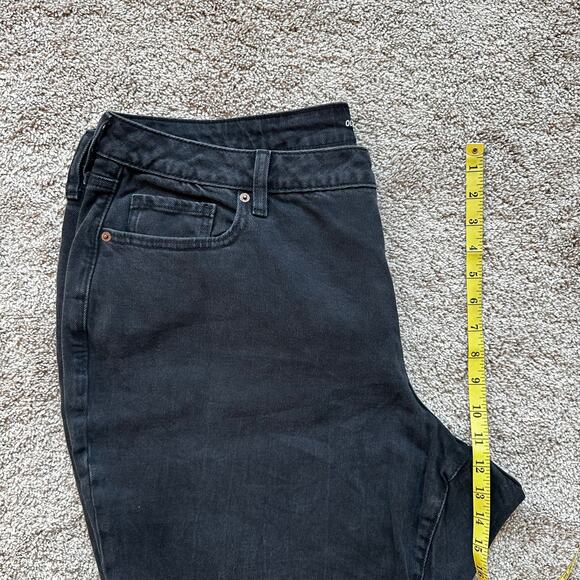 NEW Old Navy Jeans High Rise Curvy OG Straight Button Fly Black Denim Women's 20 - Picture 10 of 11